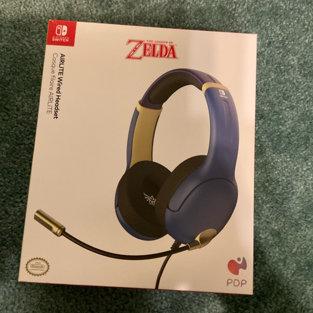 PDP The Legend of Zelda Blue Gaming Headset for Nintendo Switch